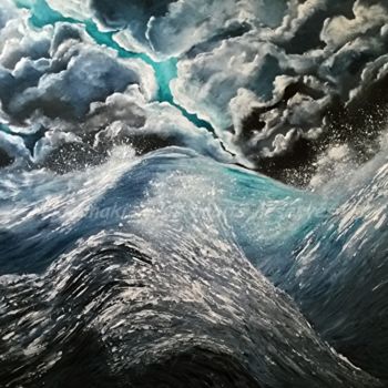 Painting titled "Et si la mer" by Tekkamaki, Original Artwork, Acrylic