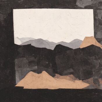 Peinture intitulée "Black mountains des…" par Teleb A, Œuvre d'art originale, Acrylique