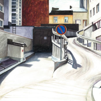 Rysunek zatytułowany „Malminkatu Backyard” autorstwa Olga Miasnikova (agll), Oryginalna praca, Marker