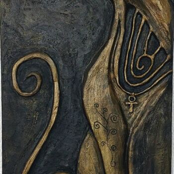 Painting titled "Anubis (egyptian do…" by Patrik Magdalenić, Original Artwork, Acrylic