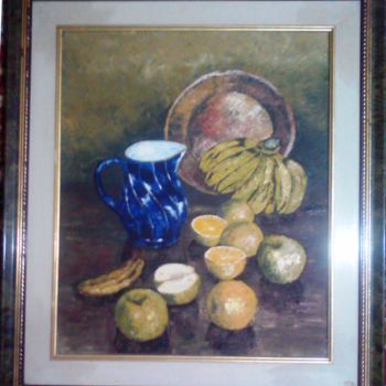 Painting titled "najat 2" by Abdelilah Tenak, Original Artwork, Oil