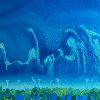 绘画 标题为“Blue-Green Algae's…” 由Liana Chiang, 原创艺术品, 油
