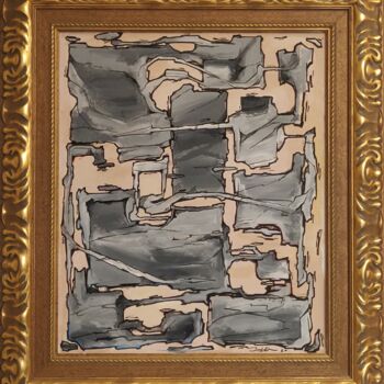 Painting titled "Only One Way" by Tenos3000, Original Artwork, Acrylic Mounted on Wood Stretcher frame