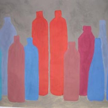 제목이 "bottle painting 2"인 미술작품 Paul Stapleton로, 원작, 기름