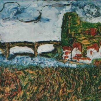 Painting titled ""Il ponte delle uma…" by Teodolinda Varisco, Original Artwork