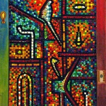 「Il mosaico dell'alf…」というタイトルの絵画 Loreta Teodorovaによって, オリジナルのアートワーク, オイル