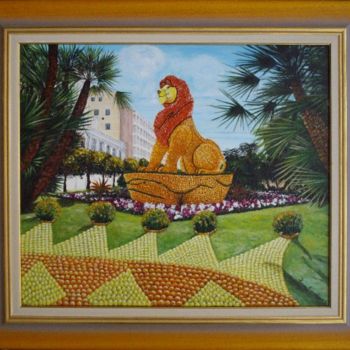 Pittura intitolato "Le roi lion (fête d…" da Térégia, Opera d'arte originale