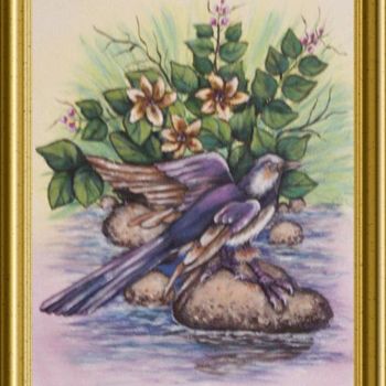 Painting titled "Bel oiseau" by Térégia, Original Artwork