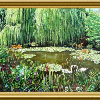 Painting titled "Dans les jardins de…" by Térégia, Original Artwork