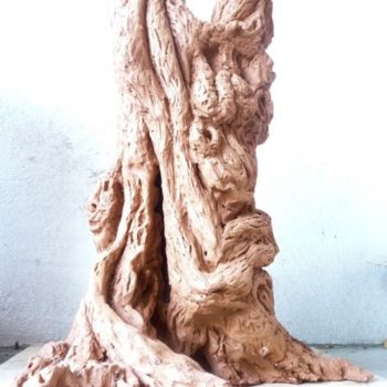 Sculpture titled "Tronc d'olivier" by Térégia, Original Artwork