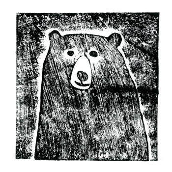Incisioni, stampe intitolato ""Медведь"" da Ekaterina Terenteva, Opera d'arte originale, incisione