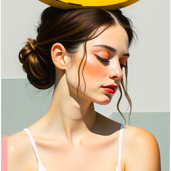 Arts numériques intitulée "71-Retrato de mujer" par Teresa Casas, Œuvre d'art originale, Image générée par l'IA