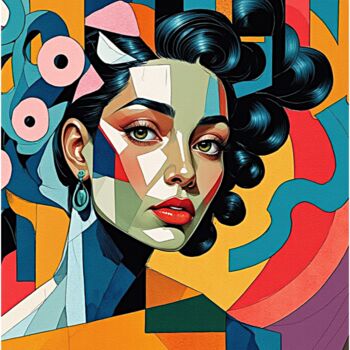 Arts numériques intitulée "19-Retrato" par Teresa Casas, Œuvre d'art originale, Peinture numérique