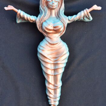 Скульптура под названием "Patina Shesus" - Teresa Castaneda, Подлинное произведение искусства, Гипс