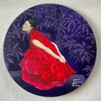 Painting titled "Whispers" by Teresa Faria, Original Artwork, Acrylic Mounted on Wood Stretcher frame