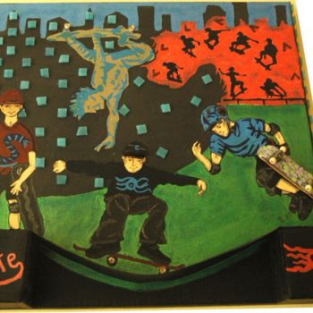 Pittura intitolato "Skate" da Iupilupi, Opera d'arte originale
