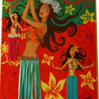 Painting titled "Hula Hula" by Iupilupi, Original Artwork