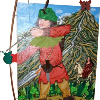 Pittura intitolato "Robin dos Bosques" da Iupilupi, Opera d'arte originale
