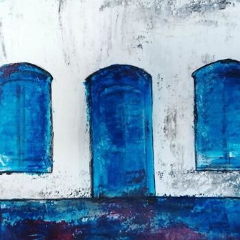 Painting titled "Portuguese Blues" by Teresa Lopes, Original Artwork, Acrylic