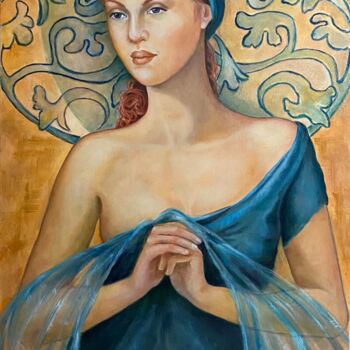 Painting titled "Senza titolo" by Teresa Riganello, Original Artwork, Oil