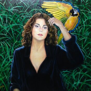 Painting titled "Attimi" by Teresa Riganello, Original Artwork, Oil