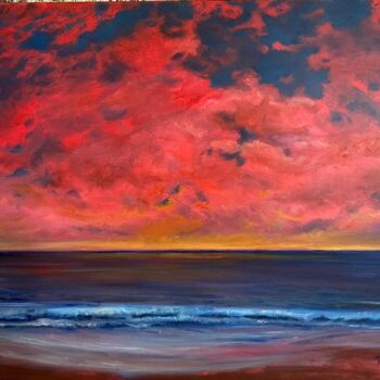Painting titled ""Atmosfere"" by Teresa Riganello, Original Artwork, Oil