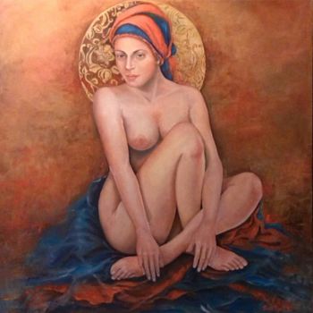 Pittura intitolato "Infinito" da Teresa Riganello, Opera d'arte originale, Olio