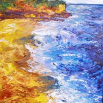 Pintura titulada "Playa cristal" por Chivrall, Obra de arte original, Oleo
