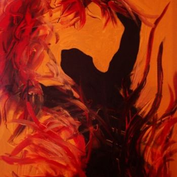 Pintura intitulada ""O fogo da minha Pa…" por Maria Teresa Duarte, Obras de arte originais