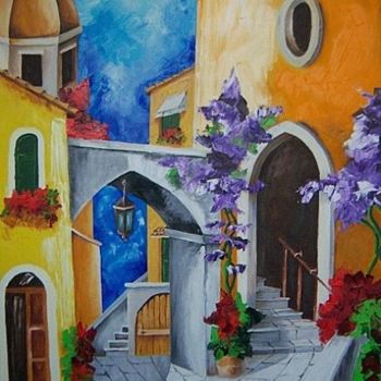 Painting titled "scorcio pomeridiano" by Teresa Grotteria, Original Artwork