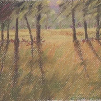 Peinture intitulée "Autumn Pasture" par Teresa Kent, Œuvre d'art originale, Huile