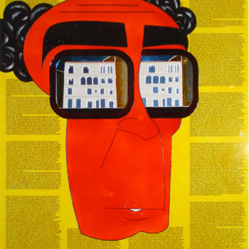 Malarstwo zatytułowany „Saramago” autorstwa Teresa Martins, Oryginalna praca, Inny