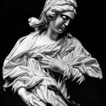 Disegno intitolato "Maria Annunciata" da Teresa Payne Art, Opera d'arte originale, Pastello Montato su Altro pannello rigido