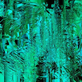 Digitale Kunst getiteld "Bamboo Energy Vortex" door Teresa Rubiolo (Cuzco), Origineel Kunstwerk, Digitaal Schilderwerk