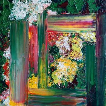 Painting titled "GARDEN" by Teresa Wegrzyn, Original Artwork, Acrylic