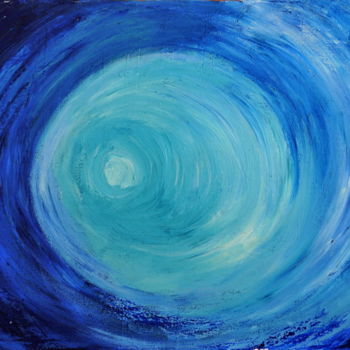 Ζωγραφική με τίτλο "INTO THE BLUE" από Teresa Wegrzyn, Αυθεντικά έργα τέχνης