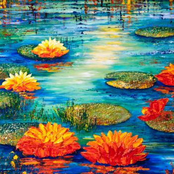 Pintura intitulada "TRANQUILITY 5" por Teresa Wegrzyn, Obras de arte originais, Acrílico