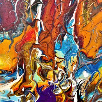 Painting titled "Bold colors (III)" by Teresa Kosakowska-Cholody, Original Artwork, Acrylic