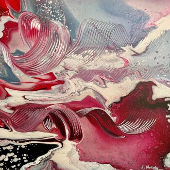 Painting titled "Influential Red" by Teresa Kosakowska-Cholody, Original Artwork, Acrylic
