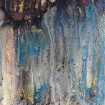 Peinture intitulée "Waterfall" par Terrance Longtin, Œuvre d'art originale, Acrylique Monté sur Châssis en bois