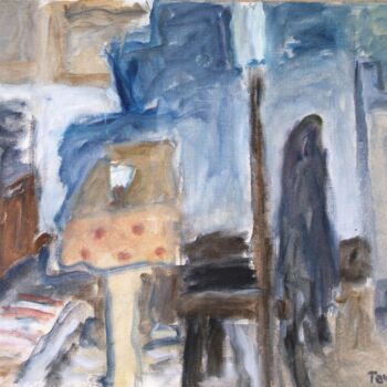 Peinture intitulée "My apartment before" par Terushige Matsumoto, Œuvre d'art originale, Huile