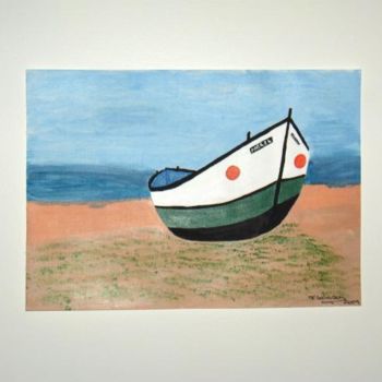 Peinture intitulée "Barco Nazaré" par Té Salvado, Œuvre d'art originale