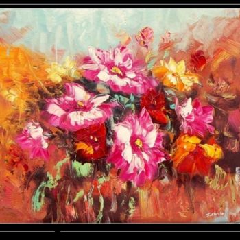 Peinture intitulée "Fleurs de floraison…" par Tessa Ferrer, Œuvre d'art originale