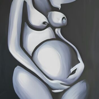 Картина под названием "MADRE 1" - Tete Antoli, Подлинное произведение искусства, Акрил