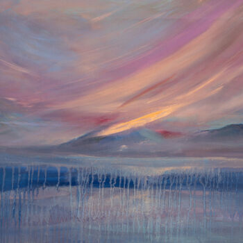 Peinture intitulée "Sunset in Antalya" par Tetiana Bilous, Œuvre d'art originale, Huile