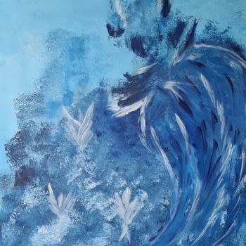 Painting titled "Winter is coming" by Tetiana Boliu, Original Artwork, Acrylic