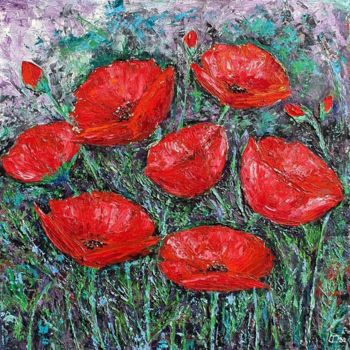 제목이 ""Poppies""인 미술작품 Tetiana Chubukova로, 원작, 기름