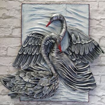 Escultura titulada "Ты у меня одна" por Tetiana Fursa, Obra de arte original, Cuero