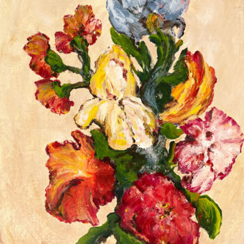 Картина под названием "Разноцветье" - Tetiana Lukianchenko, Подлинное произведение искусства, Акрил
