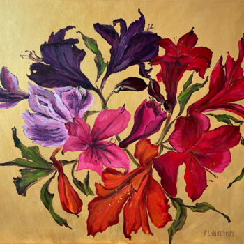 Картина под названием "Flowers secret" - Tetiana Lukianchenko, Подлинное произведение искусства, Акрил